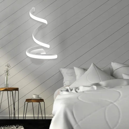 50K LED Spiral Twisted Helix: Modern & Versatile Light Fixture Wall Lamp